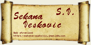 Sekana Vesković vizit kartica